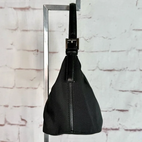 COACH Y2K 6.5”x4” Leather Trim Black Nylon Pewter Hardware Lightweight Mini Bag - Picture 6 of 14